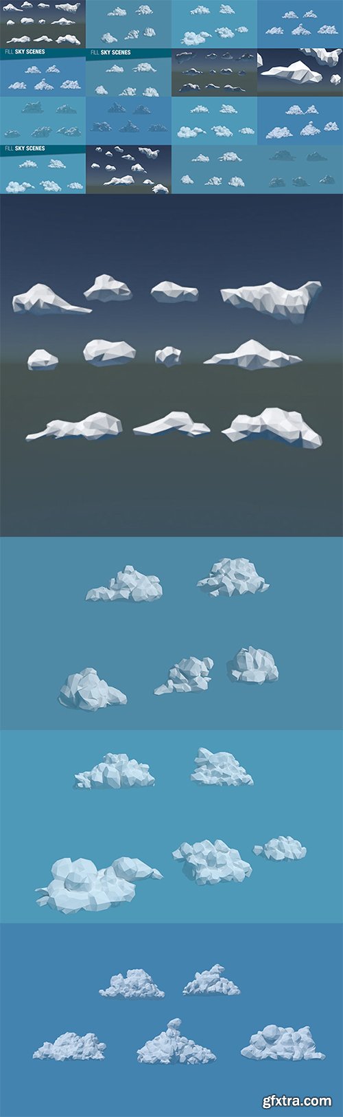 Cgtrader - Low Poly Cloud Collection