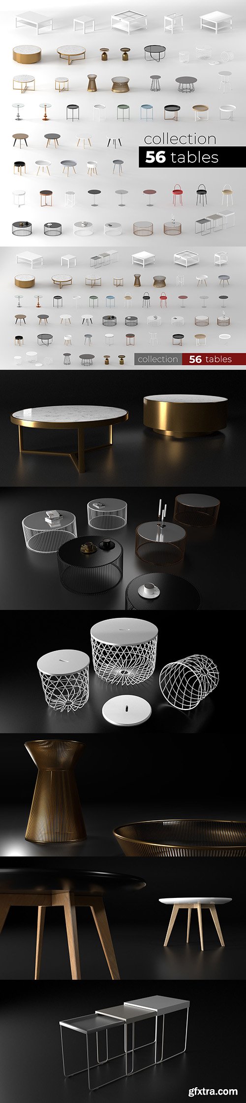 Cgtrader - Tables collection 3D model