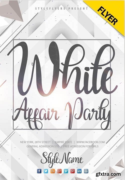 White Affair Party V24_07 2019 Flyer PSD