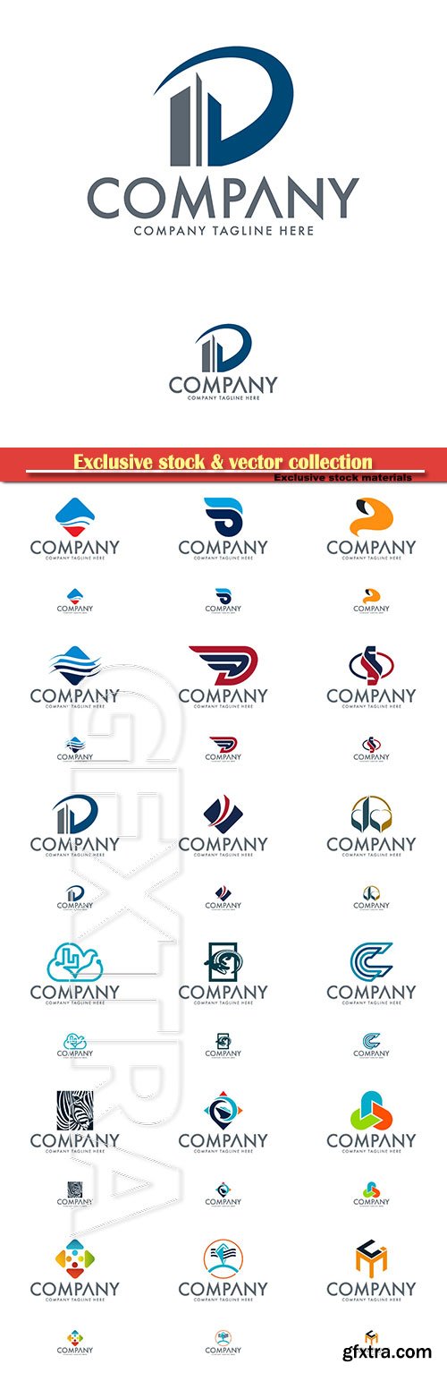Logo vector template business set, company tagline here # 3