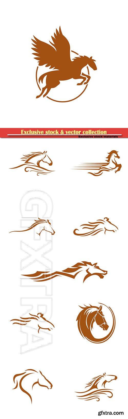 Horse logo vector illustration