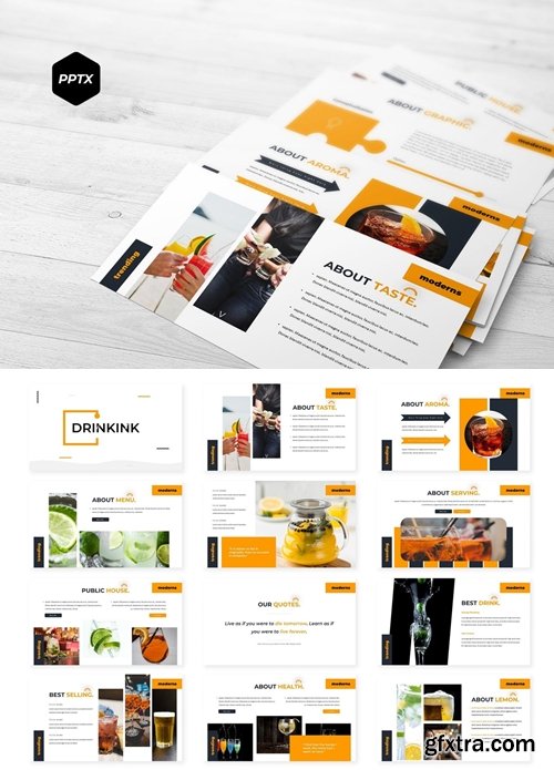 Drinkink Powerpoint, Keynote and Google Slides Templates