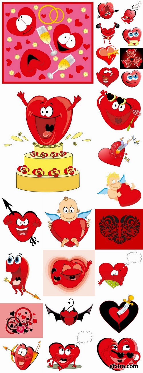 Images of the heart vector image 2-25 Eps