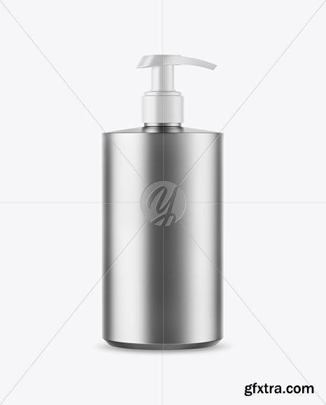 Matte Metallic Cosmetic Bottle with Pump 35782