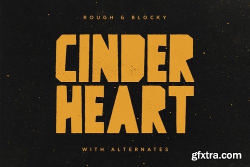 CM - Cinderheart - A Rough & Blocky Font 3976430