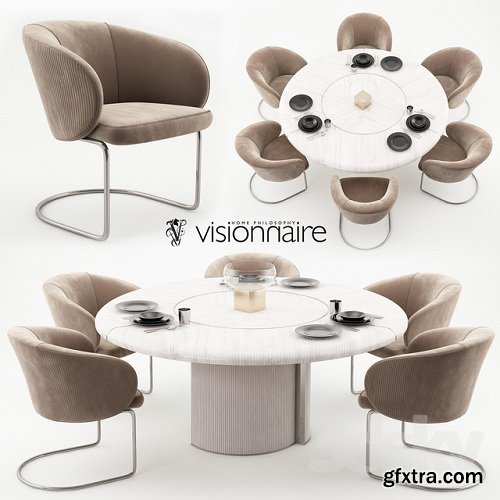 Carmen chairs and Opera table - Visionnaire Home Philosophy