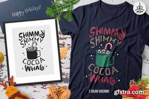 Christmas Hot Cocoa T-Shirt, Xmas Retro Party Tee