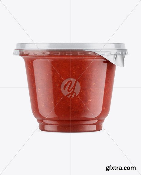 Plastic Cup w/ Sauce Mockup 46880