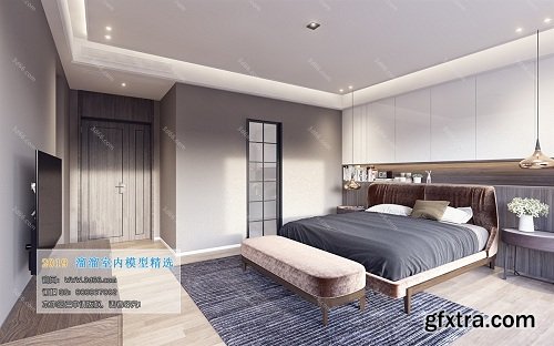 Modern Style Bedroom Interior Scene 29 (2019)