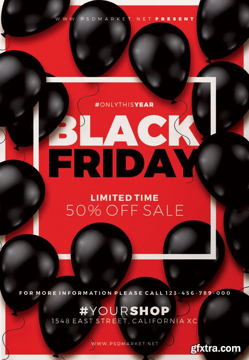 Black friday sale - Premium flyer psd template