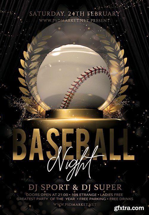 Baseball - Premium flyer psd template