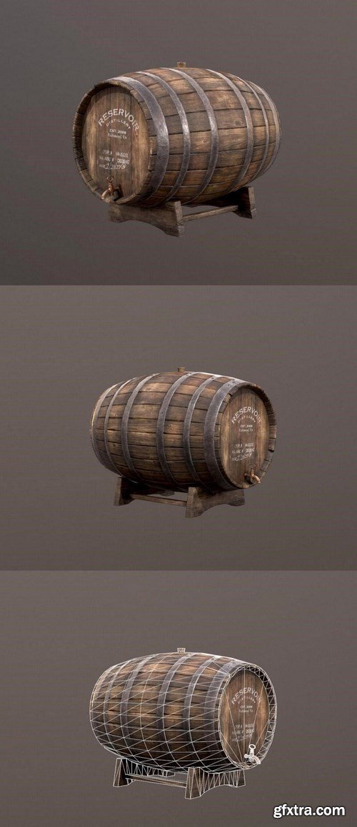 Wine Barrel – 3D Model