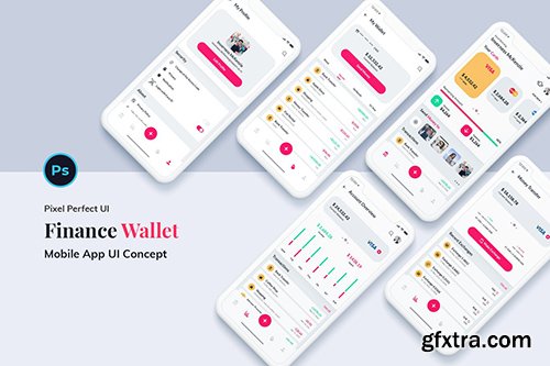 Finance Wallet Mobile App Ui Kit Light Version