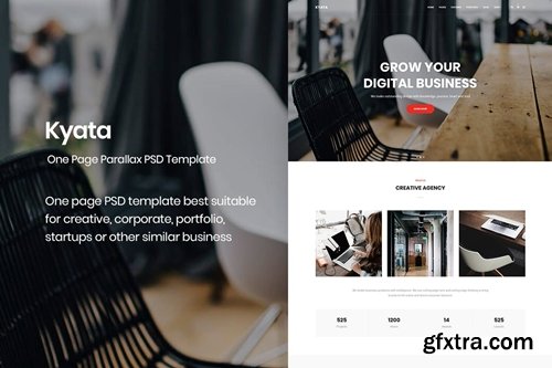 Kyata | One Page Parallax PSD Template