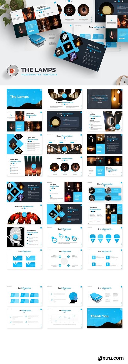 The Lamps Powerpoint, Keynote and Google Slides Templates