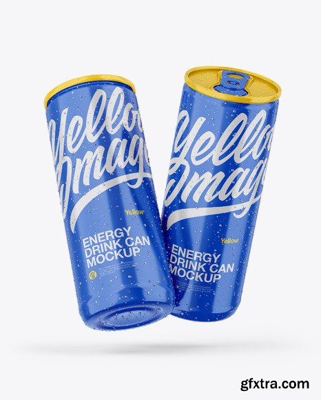 Two Glossy Cans Mockup 46813