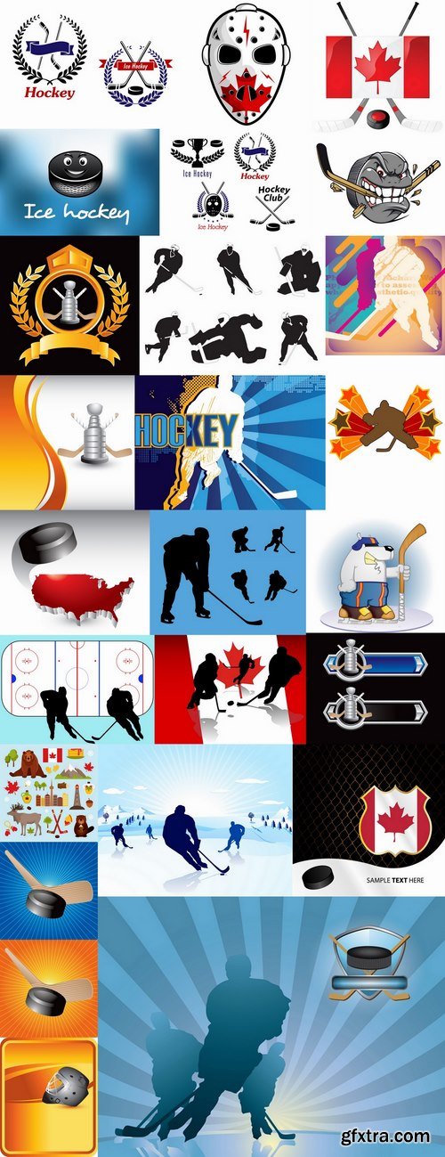 Vector images of hockey 25 Eps
