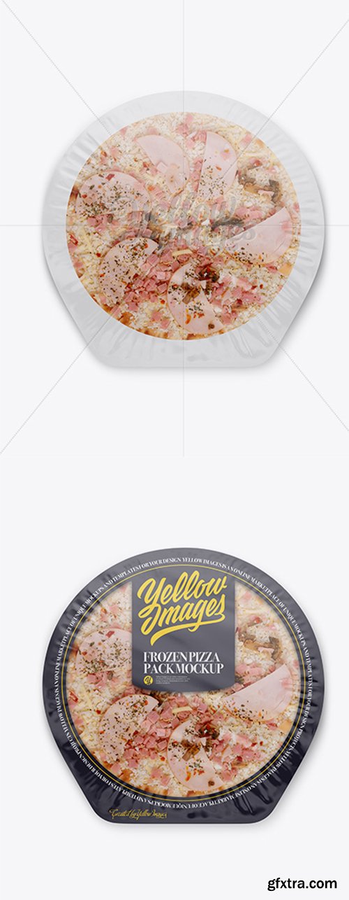 Frozen Pizza Pack Mockup - Top View 18857