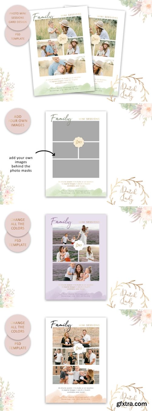 PSD Photo Session Card Template #45 1670177