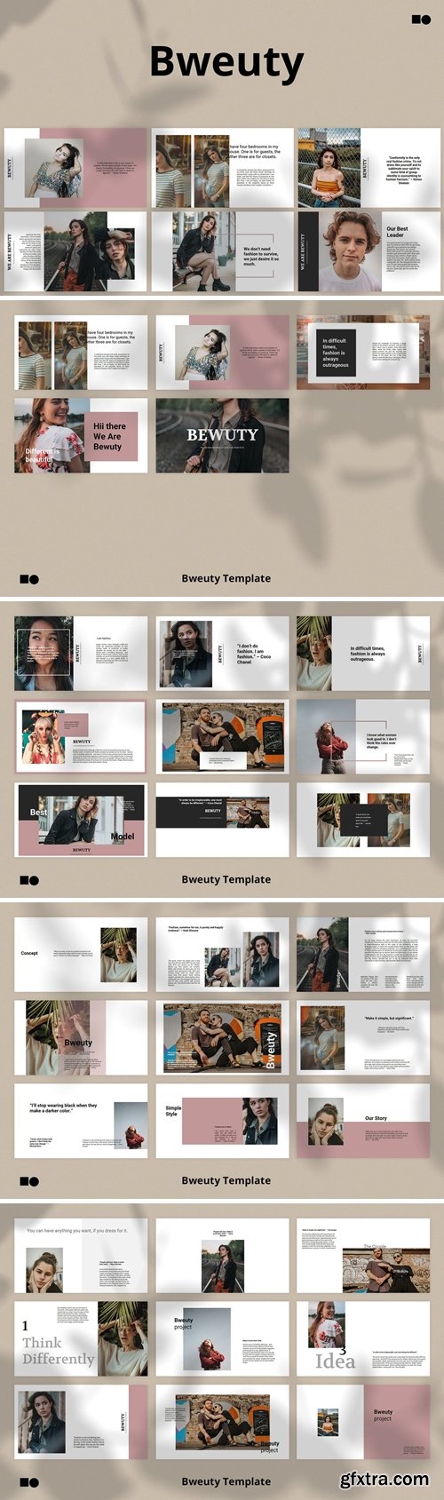 Bweuty Powerpoint, Keynote and Google Slides Templates
