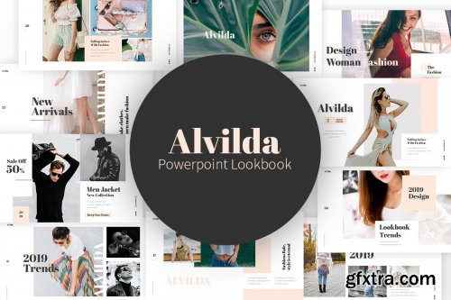 CreativeMarket - Alvilda Powerpoint Lookbook 3904585