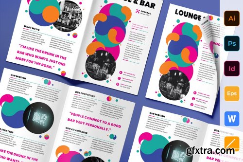 CreativeMarket - Lounge Bar Brochure Bifold 3923918