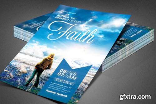 CreativeMarket - Author of Our Faith Church Flyer 3898529