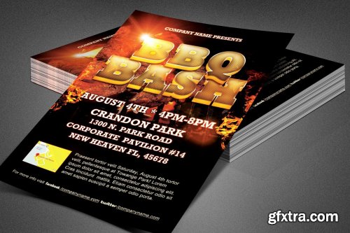 CreativeMarket - BBQ Bash Event Flyer Template 3904328
