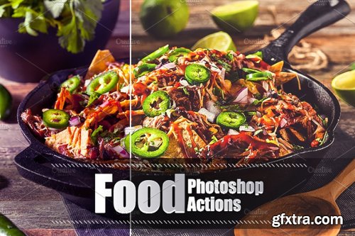 CreativeMarket - 80 Food Photoshop Actions 3937507