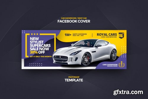 RoyalCars Showroom Facebook Cover Template