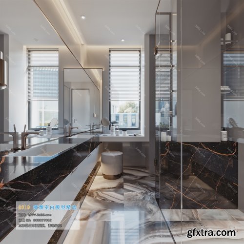 Modern Style Bathroom Interior Scene 17 (2019)