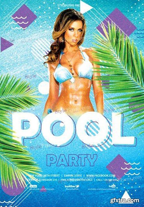 Pool Party V21 2018 PSD Flyer Template