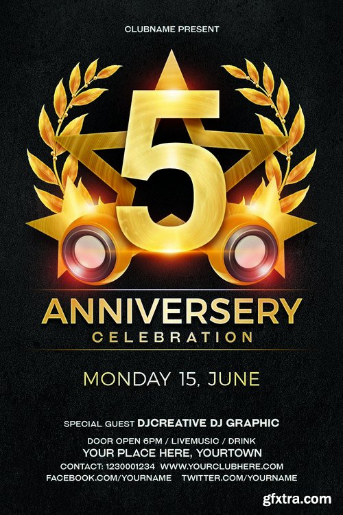 06 Anniversary Party Flyer