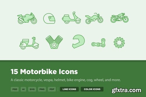 15 Motorbike Icons