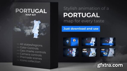 VideoHive Portugal Map - Portuguese Republic Map Kit 24259016