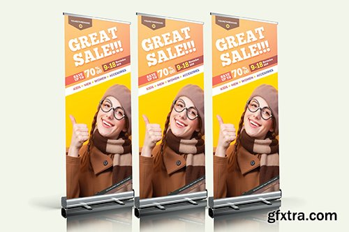 Fashion Sale Roll Up Banner