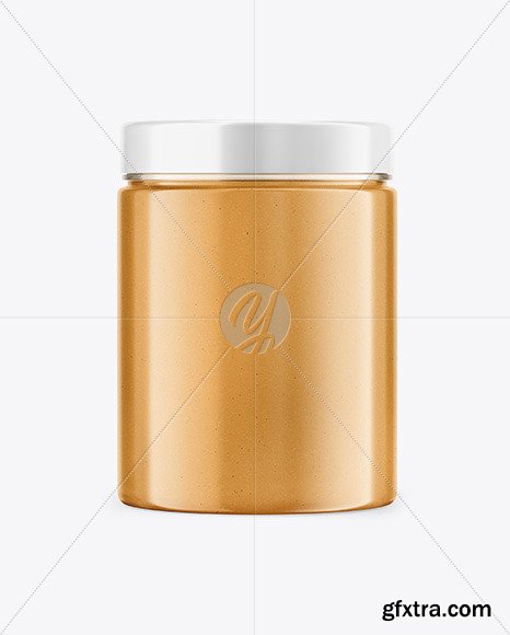 Jar with Peanut Butter Mockup 46896