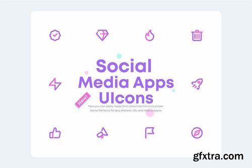 UICON 2.0 - Social Media Mobile Apps, UI Icons