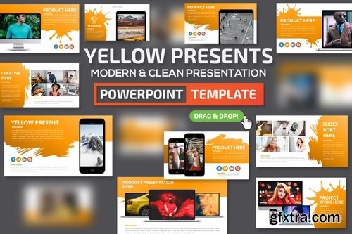 Yellow Slides Powerpoint and Keynote Templates