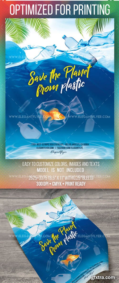 Save The Planet from Plastic V0708 2019 Flyer Template in PSD