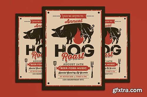 Pig Roast Event Flyer