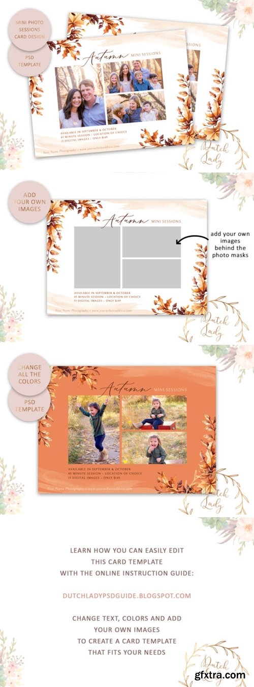 PSD Photo Session Card Template #48 1686833