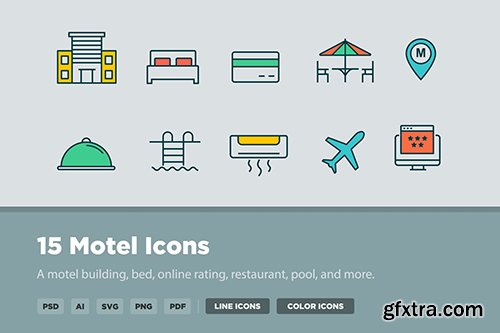 15 Motel Icons
