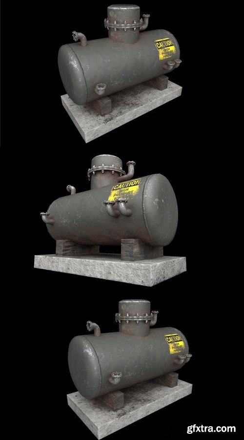 Industrial Deaerator 3D Model