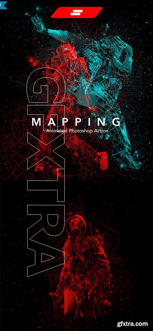 GraphicRiver - Gif Animated Mapping Photoshop Action 24223351