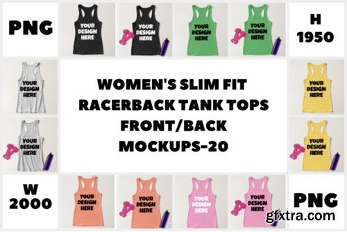 Ladies Tank Top Mockups-20|Front/Back
