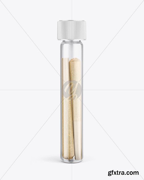 Glass Tube w Two Weed Joints Mockup 47621