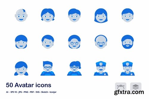Avatars and Users Accent Duo Tone Flat Icons