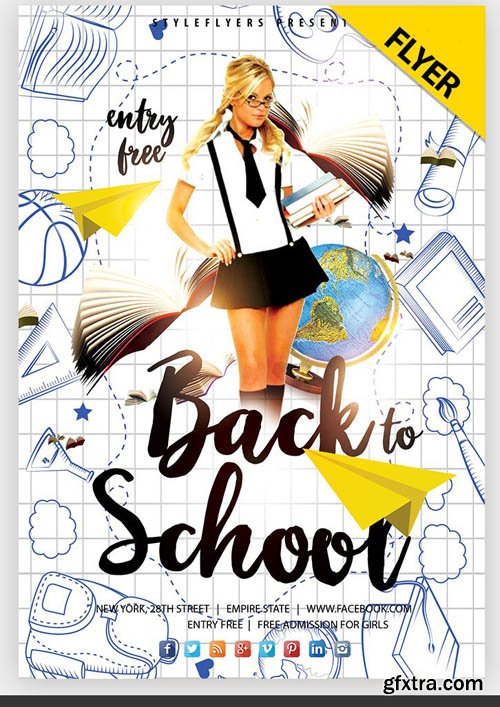 Back To School PSD V1308 2019 Flyer PSD Template