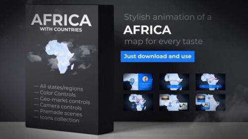 Videohive - Africa Animated Map - Africa Map Kit - 24353996